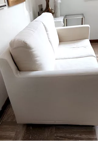 Divano letto, color bianco crema - Anteprima 2