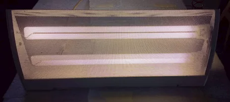 Plafoniera Waldmann da designer in metallo bianco rettangolare