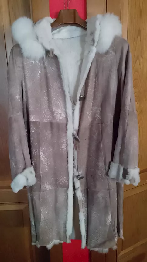 Cappotto in lapin, tipo montone, taglia 50