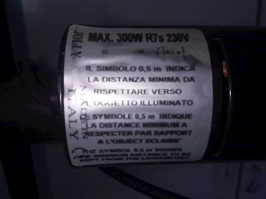 Foto 4Lampada piantana luce alogena ad altezza regolabile con diffusore