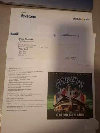 2 biglietti concerto di Sfera Ebbasta a Milano