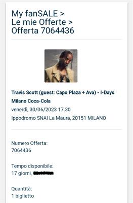 Travis Scott Milano Concerto