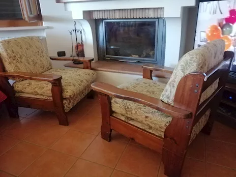 N. 2 poltrone stile rustico