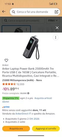 Powerbank Anker 25k