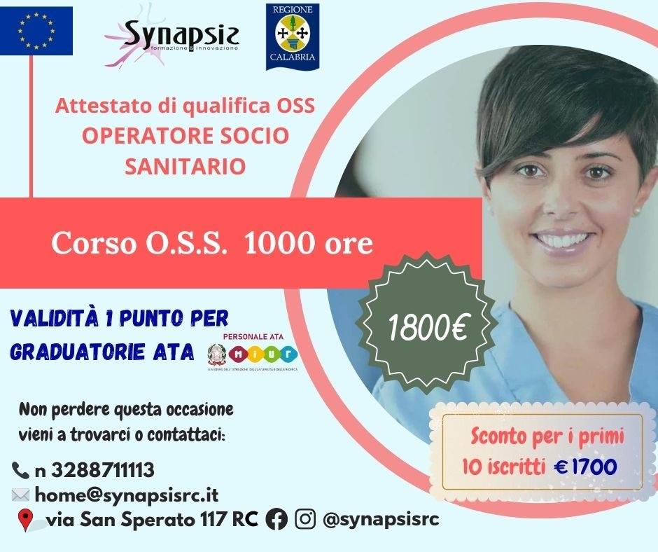 Corso di qualifica di OSS - Operatore Socio Sanitario