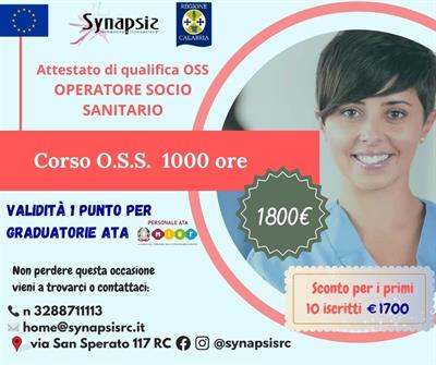 Corso di qualifica di OSS - Operatore Socio Sanitario