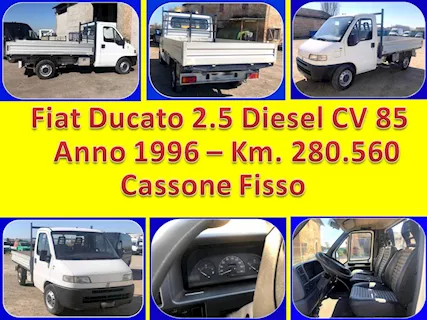 Fiat Ducato 2.5 Diesel CV 85 Cassone Fisso