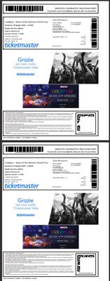 2 Biglietti Coldplay -