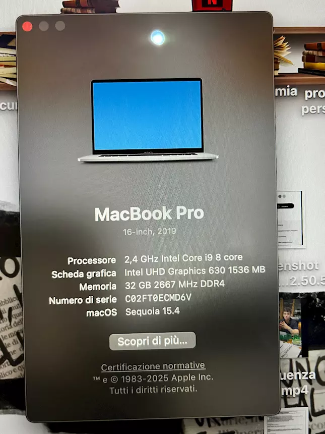 Foto 6MacBook Pro 2019 16 Marca Apple, in ottime condizioni