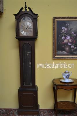 Orologio a colonna anni 60/70 Tempus Fugit Lauris, legno noce - Anteprima 1