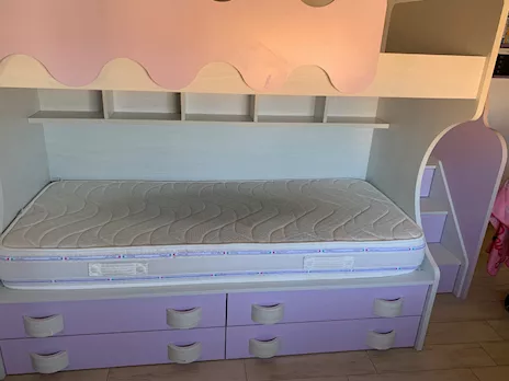 Cameretta bambini 2 letti lilla