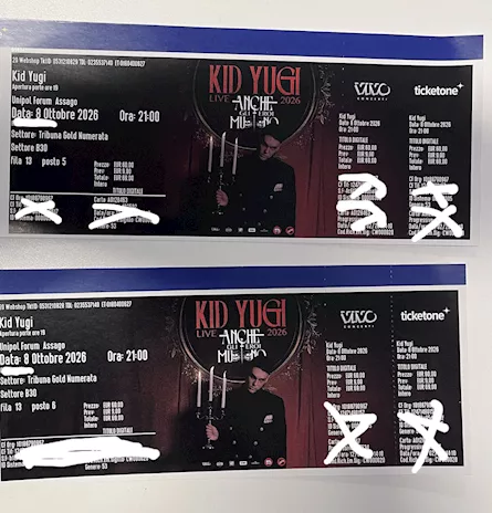 Due biglietti concerto Kid Yugi a Milano