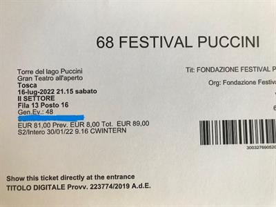 Tosca - 68 Festival Puccini