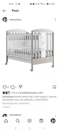Lettino Pali nuovo