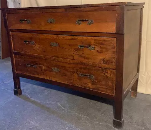 Comò in legno massello, sec. XIX