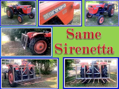 Trattore Agricolo Same Sirenetta RM2 con Pala Forconi Poster