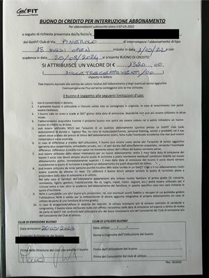 Buono di credito da 1320€ per palestre GetFit di Milano
