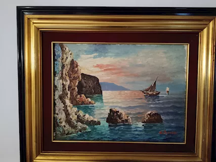 Quadro dipinto olio su cartone (C. Piccolli), ottime condizioni - Foto 6