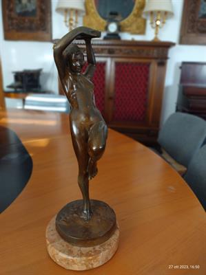 Bronzetto primi novecento firmato ballerina
