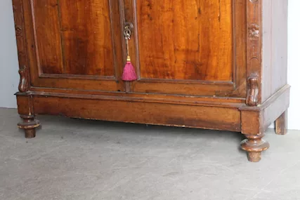 Antica credenza piattaia L. Filippo noce 1860. Marmo Mis 132 - Foto 2