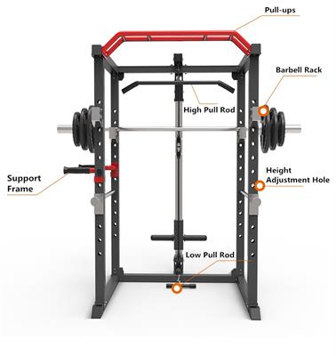 Stazione Multipower con Lat Machine, Pulley, Rings Rack 192 Attrezzi Bodybuilding - Foto 3