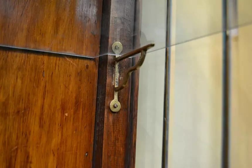 Antica cristalliera stile Chippendale primi del 900, in legno - Foto 5