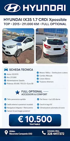 Hyundai IX35 1.7 CRDi Xpossible Top - 2015 - 211.000 KM - FU