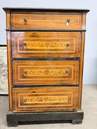 Antico credenzino cassettone 4 cassetti '900