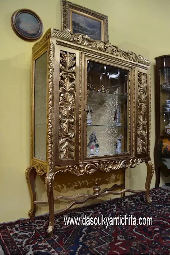 Cristalliera dorata stile barocco Luigi XV