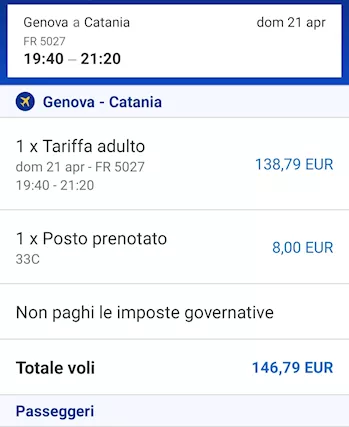 Genova - Catania 21/4