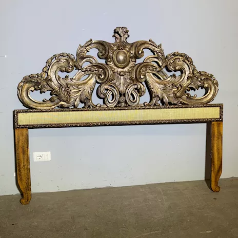 Antica testata letto matrimoniale mecca argento - Barocco