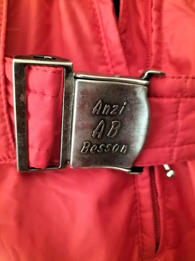 Foto 4 Tuta sci monopezzo vintage AnziBesson rossa 42 originale, colore rosso