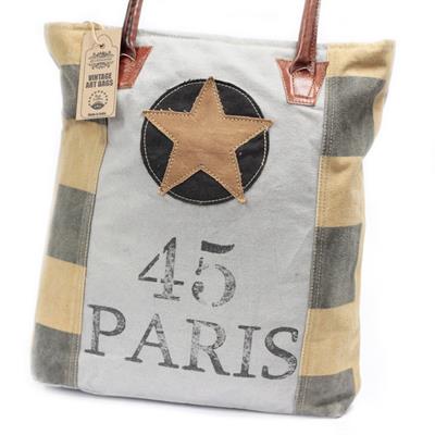 2 Borse vintage design esclusivo in cotone e pelle