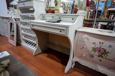 Scrittoio Bianco Classico con Cassetti - 25052
