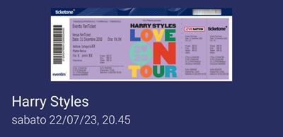 Biglietti Concerto Harry Styles-Love On Tour 2023
