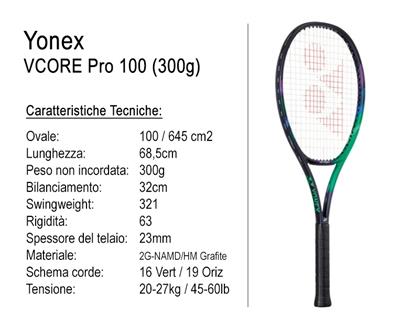 Racchetta tennis Yonex VCore Pro 100 - gr.300