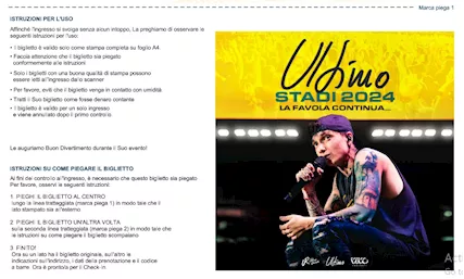 N.2 biglietti concerto Ultimo Prato Gold Roma 24/06