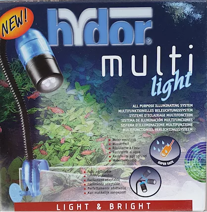 Sistema di illuminazione esterno per l'acquario.