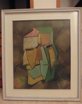 Quadro Remodè - Testa Cubista Olio su Tela