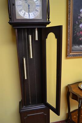 Orologio a colonna anni 60/70 Tempus Fugit Lauris, legno noce - Foto 5
