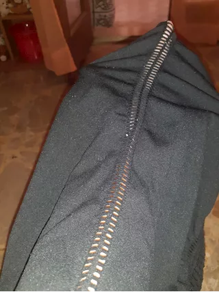 Maglia basic Dolcevita traforata in microfibra elasticizzata, colore nero - Foto 6