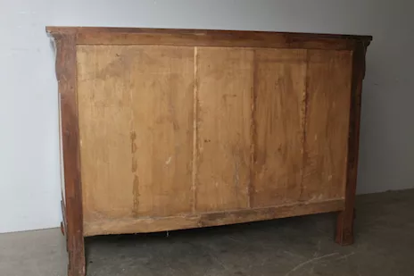 Antico comò cassettone cappuccino Carlo X 1820 in noce - Foto 6