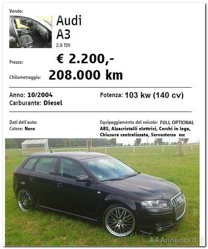 Audi A3 2.0 TDI