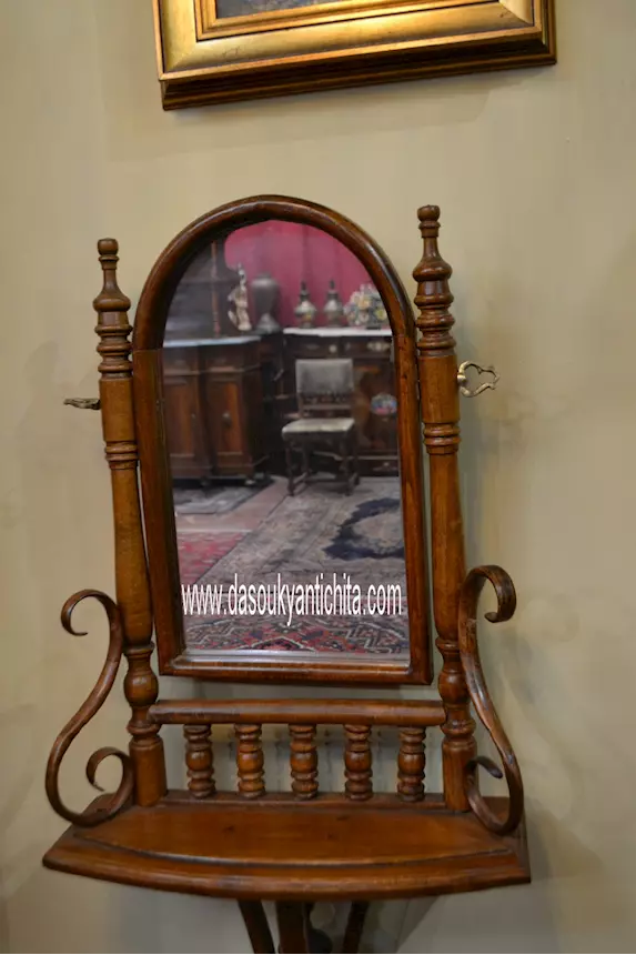 Toilette con specchio basculante stile Thonet, in legno - Foto 2