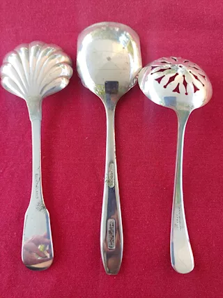 Grazioso set di posatine silver plate anni '30 - Foto 2