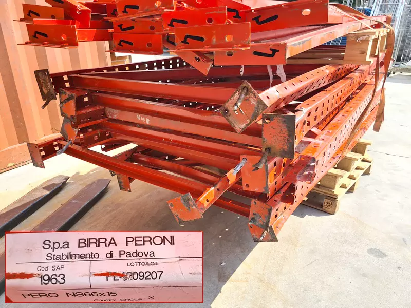 Correnti e spalle per pallet racking usate - Foto 4