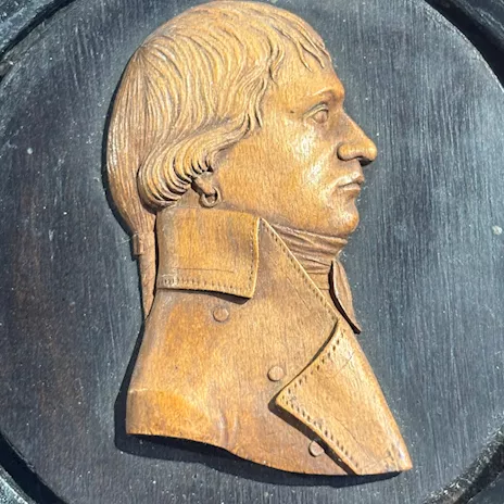 Antica scultura in legno di bosso, miniatura