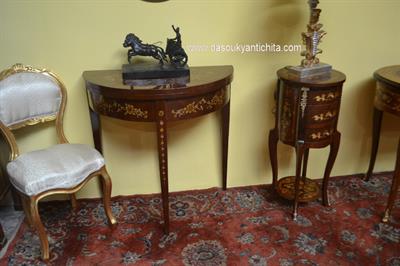Tavolo da gioco mezzo giro-console stile Luigi XVI