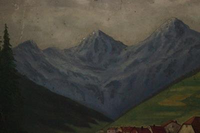 Quadro olio su tela, paesaggio montano 55cm x 46cm - Foto 3