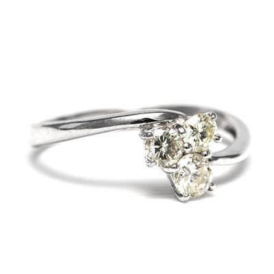 Platino - Anello - 0.50 ct Diamanti, colore J - Foto 5